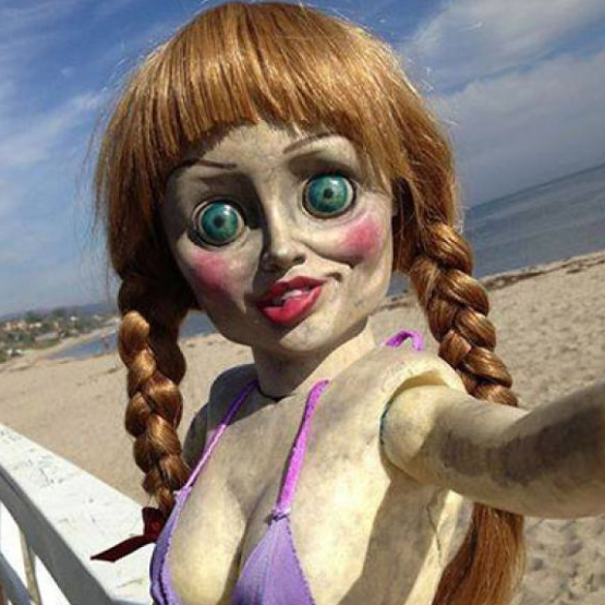 Un selfie de Annabelle en pleno rodaje